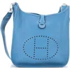 Pre-owned Hermes  Hermes Evelyne Bag Gen Iii Clemence Pm In Blue