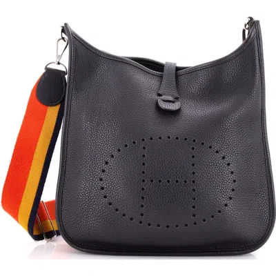 Pre-owned Hermes  Hermes Evelyne Bag Gen Iii Clemence Pm In Blue