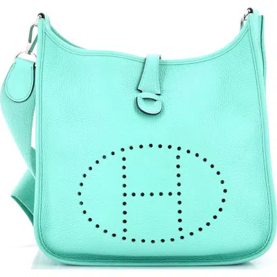 Pre-owned Hermes  Hermes Evelyne Bag Gen Iii Clemence Pm In Blue