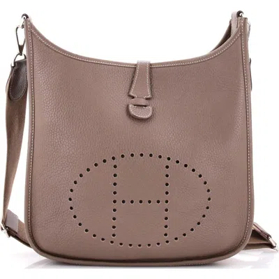 Pre-owned Hermes  Hermes Evelyne Bag Gen Iii Clemence Pm In Brown