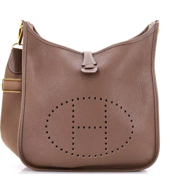 Pre-owned Hermes  Hermes Evelyne Bag Gen Iii Clemence Pm In Brown