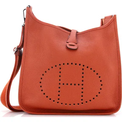 Pre-owned Hermes  Hermes Evelyne Bag Gen Iii Clemence Pm In Brown