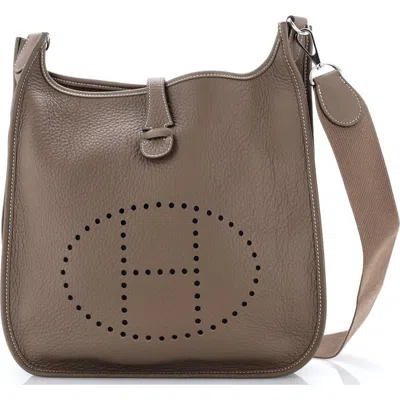 Pre-owned Hermes  Hermes Evelyne Bag Gen Iii Clemence Pm In Brown