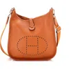 Pre-owned Hermes  Hermes Evelyne Bag Gen Iii Clemence Pm In Gold