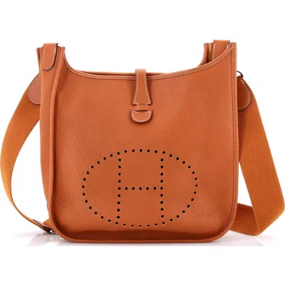 Pre-owned Hermes  Hermes Evelyne Bag Gen Iii Clemence Pm In Gold