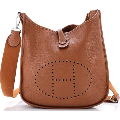 Pre-owned Hermes  Hermes Evelyne Bag Gen Iii Clemence Pm In Brown