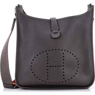 Pre-owned Hermes  Hermes Evelyne Bag Gen Iii Clemence Pm In Gray