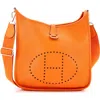 Pre-owned Hermes  Hermes Evelyne Bag Gen Iii Clemence Pm In Orange