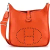Pre-owned Hermes  Hermes Evelyne Bag Gen Iii Clemence Pm In Orange