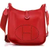 Pre-owned Hermes  Hermes Evelyne Bag Gen Iii Clemence Pm In Red