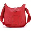 Pre-owned Hermes  Hermes Evelyne Bag Gen Iii Clemence Pm In Red