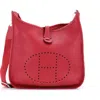 Pre-owned Hermes  Hermes Evelyne Bag Gen Iii Clemence Pm In Red