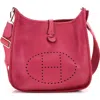 Pre-owned Hermes  Hermes Evelyne Bag Gen Iii Clemence Pm In Red