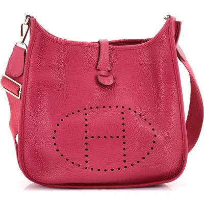 Pre-owned Hermes  Hermes Evelyne Bag Gen Iii Clemence Pm In Red
