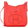 Pre-owned Hermes  Hermes Evelyne Bag Gen Iii Clemence Pm In Red