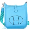 Pre-owned Hermes  Hermes Evelyne Bag Gen Iii Clemence Tpm In Blue