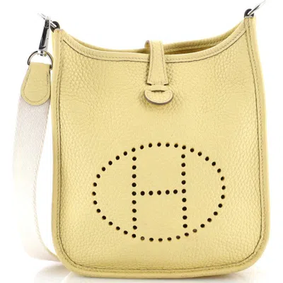 Pre-owned Hermes  Hermes Evelyne Bag Gen Iii Clemence Tpm In Yellow