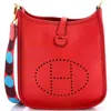 Pre-owned Hermes  Hermes Evelyne Bag Gen Iii Clemence Tpm In Red