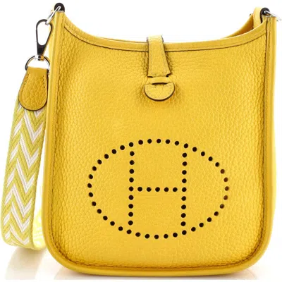 Pre-owned Hermes  Hermes Evelyne Bag Gen Iii Clemence Tpm In Yellow