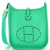 Pre-owned Hermes  Hermes Evelyne Bag Gen Iii Clemence Tpm In Green