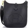 Pre-owned Hermes  Hermes Evelyne Bag Gen Iii Clemence Tpm In Black