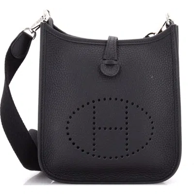 Pre-owned Hermes  Hermes Evelyne Bag Gen Iii Clemence Tpm In Black