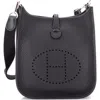 Pre-owned Hermes  Hermes Evelyne Bag Gen Iii Clemence Tpm In Black