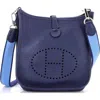 Pre-owned Hermes  Hermes Evelyne Bag Gen Iii Clemence Tpm In Blue