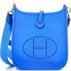 Pre-owned Hermes  Hermes Evelyne Bag Gen Iii Clemence Tpm In Blue