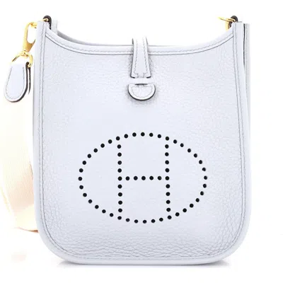 Pre-owned Hermes  Hermes Evelyne Bag Gen Iii Clemence Tpm In Blue