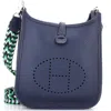 Pre-owned Hermes  Hermes Evelyne Bag Gen Iii Clemence Tpm In Blue