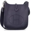 Pre-owned Hermes  Hermes Evelyne Bag Gen Iii Clemence Tpm In Blue