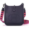 Pre-owned Hermes  Hermes Evelyne Bag Gen Iii Clemence Tpm In Blue