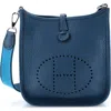 Pre-owned Hermes  Hermes Evelyne Bag Gen Iii Clemence Tpm In Blue