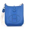 Pre-owned Hermes  Hermes Evelyne Bag Gen Iii Clemence Tpm In Blue