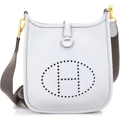 Pre-owned Hermes  Hermes Evelyne Bag Gen Iii Clemence Tpm In White