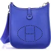 Pre-owned Hermes  Hermes Evelyne Bag Gen Iii Clemence Tpm In Blue