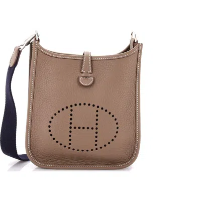 Pre-owned Hermes  Hermes Evelyne Bag Gen Iii Clemence Tpm In Brown