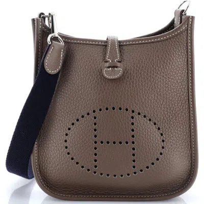 Pre-owned Hermes  Hermes Evelyne Bag Gen Iii Clemence Tpm In Brown