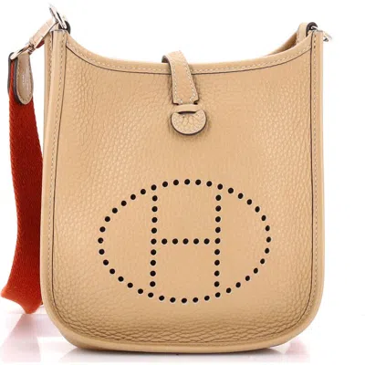 Pre-owned Hermes  Hermes Evelyne Bag Gen Iii Clemence Tpm In Brown