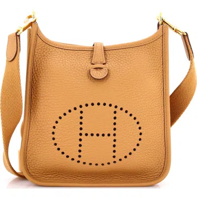 Pre-owned Hermes  Hermes Evelyne Bag Gen Iii Clemence Tpm In Brown
