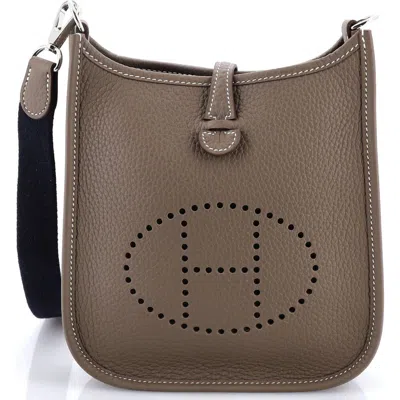 Pre-owned Hermes  Hermes Evelyne Bag Gen Iii Clemence Tpm In Brown