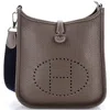 Pre-owned Hermes  Hermes Evelyne Bag Gen Iii Clemence Tpm In Gray