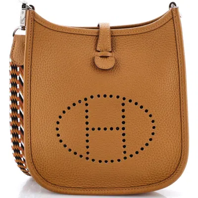Pre-owned Hermes  Hermes Evelyne Bag Gen Iii Clemence Tpm In Brown