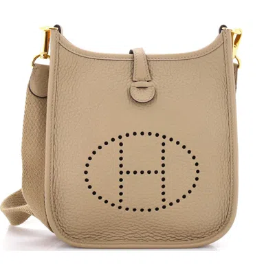 Pre-owned Hermes  Hermes Evelyne Bag Gen Iii Clemence Tpm In Brown
