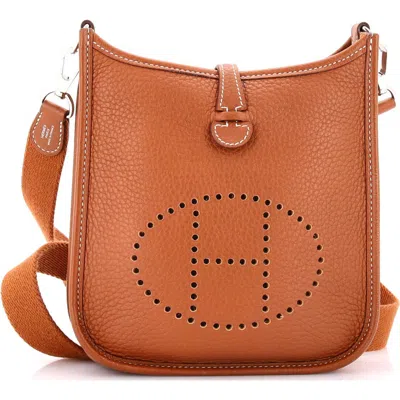 Pre-owned Hermes  Hermes Evelyne Bag Gen Iii Clemence Tpm In Gold