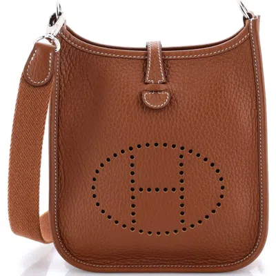 Pre-owned Hermes  Hermes Evelyne Bag Gen Iii Clemence Tpm In Brown