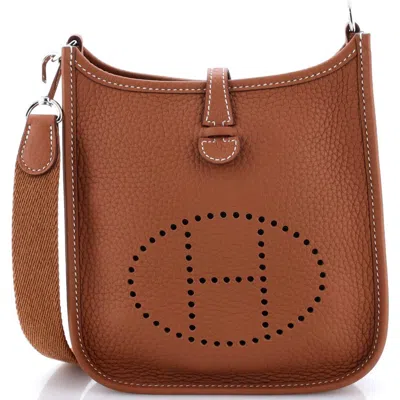 Pre-owned Hermes  Hermes Evelyne Bag Gen Iii Clemence Tpm In Brown