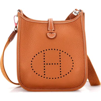 Pre-owned Hermes  Hermes Evelyne Bag Gen Iii Clemence Tpm In Brown
