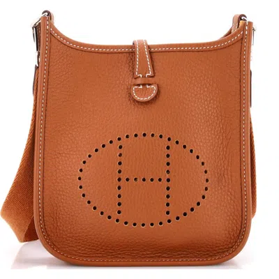Pre-owned Hermes  Hermes Evelyne Bag Gen Iii Clemence Tpm In Gold